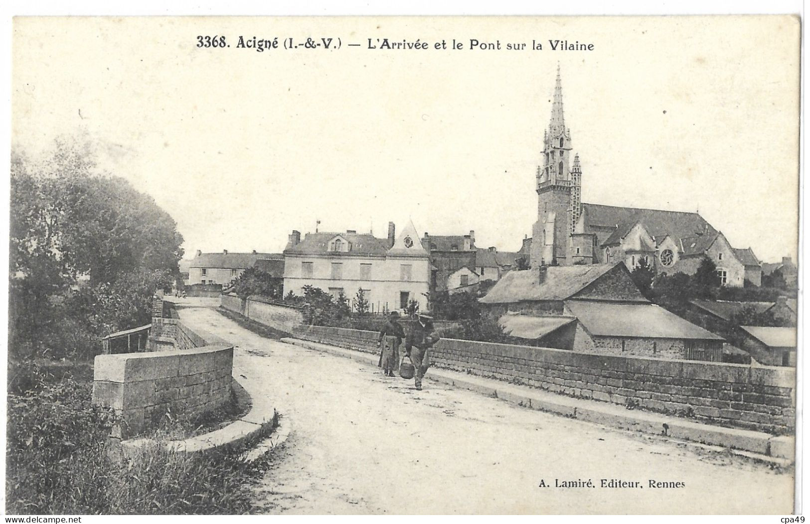 35    ACIGNE  L' ARRIVEE  ET  LE  PONT  SUR  LA  VILAINE - Sonstige & Ohne Zuordnung