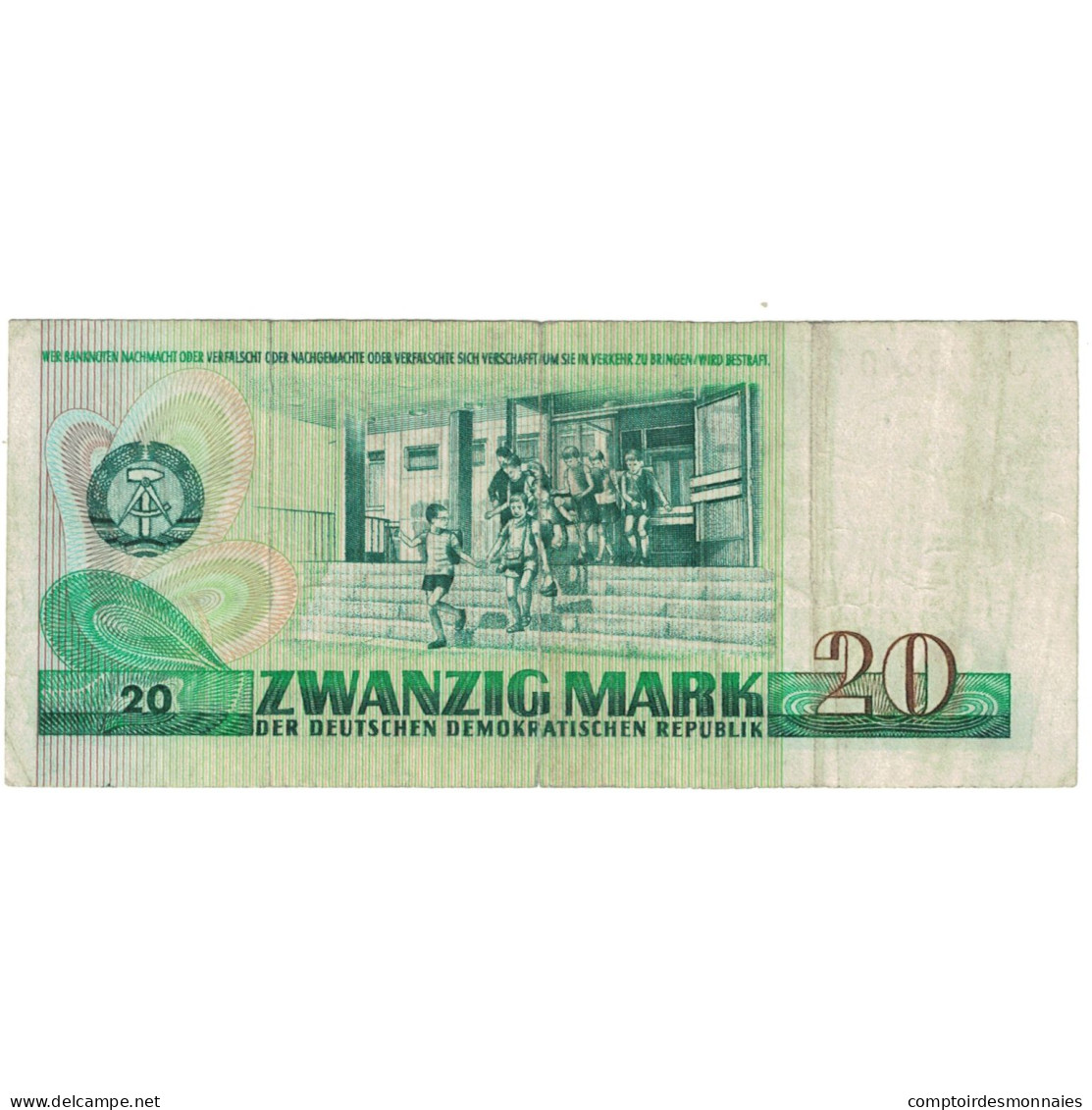 Billet, République Démocratique Allemande, 20 Mark, 1975, KM:29a, TTB - 10 Mark