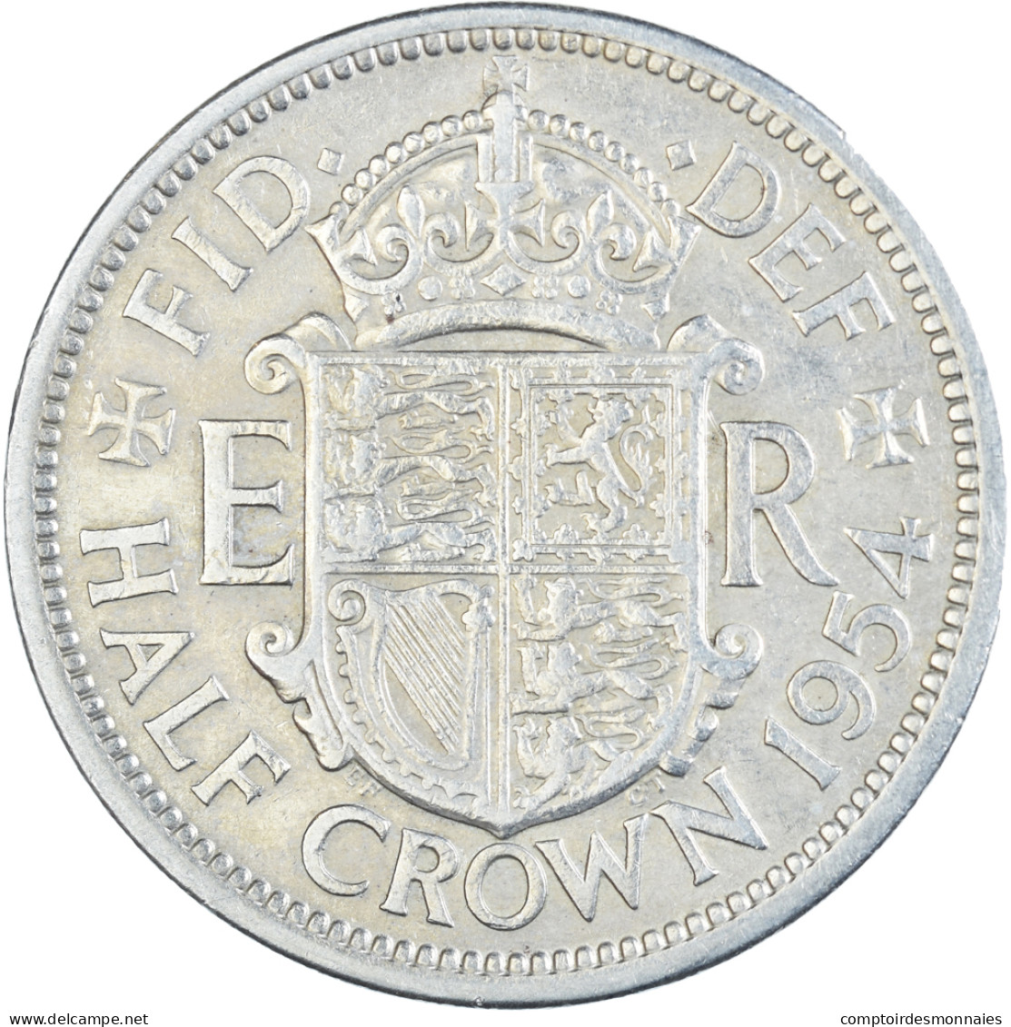 Monnaie, Grande-Bretagne, 1/2 Crown, 1954 - K. 1/2 Crown