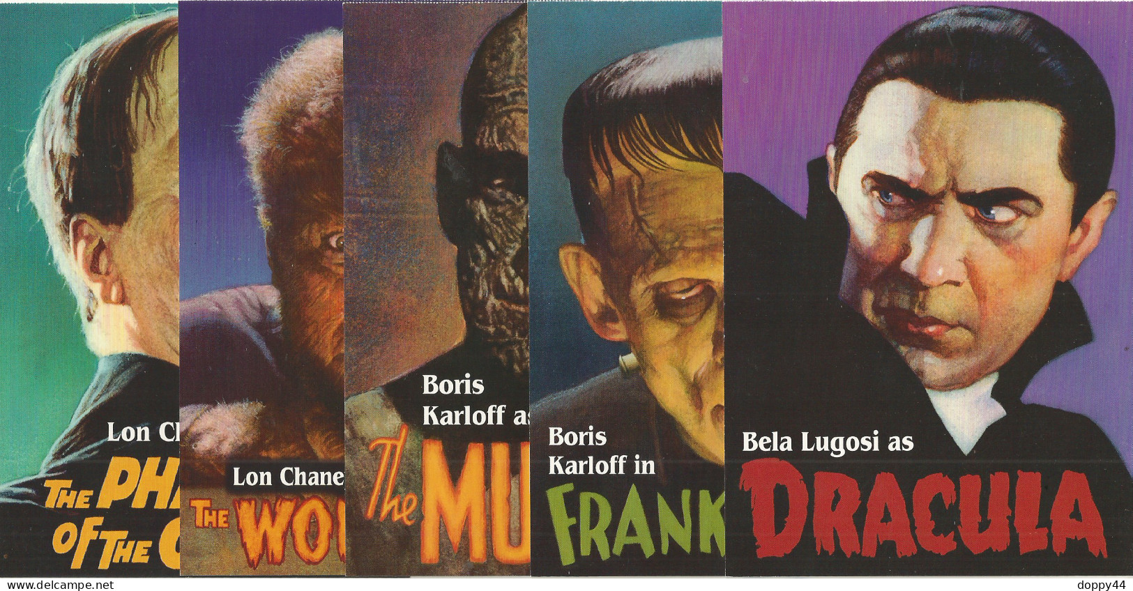 USA  5 CARTES PRE TIMBREES SERIE CLASSIC MOVIE MONSTERS 1997 - 1981-00