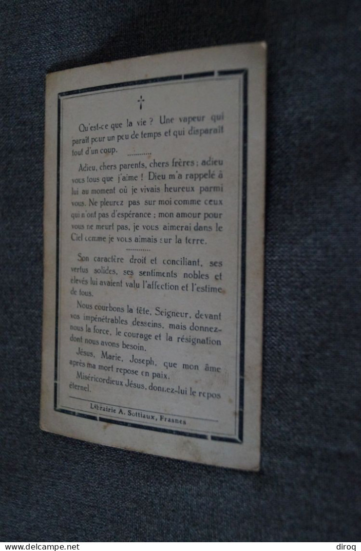 Alfred Brasseur,né à Frasnes-Lez-Gosselies En 1905 ,y Est Mort En 1929 - Obituary Notices