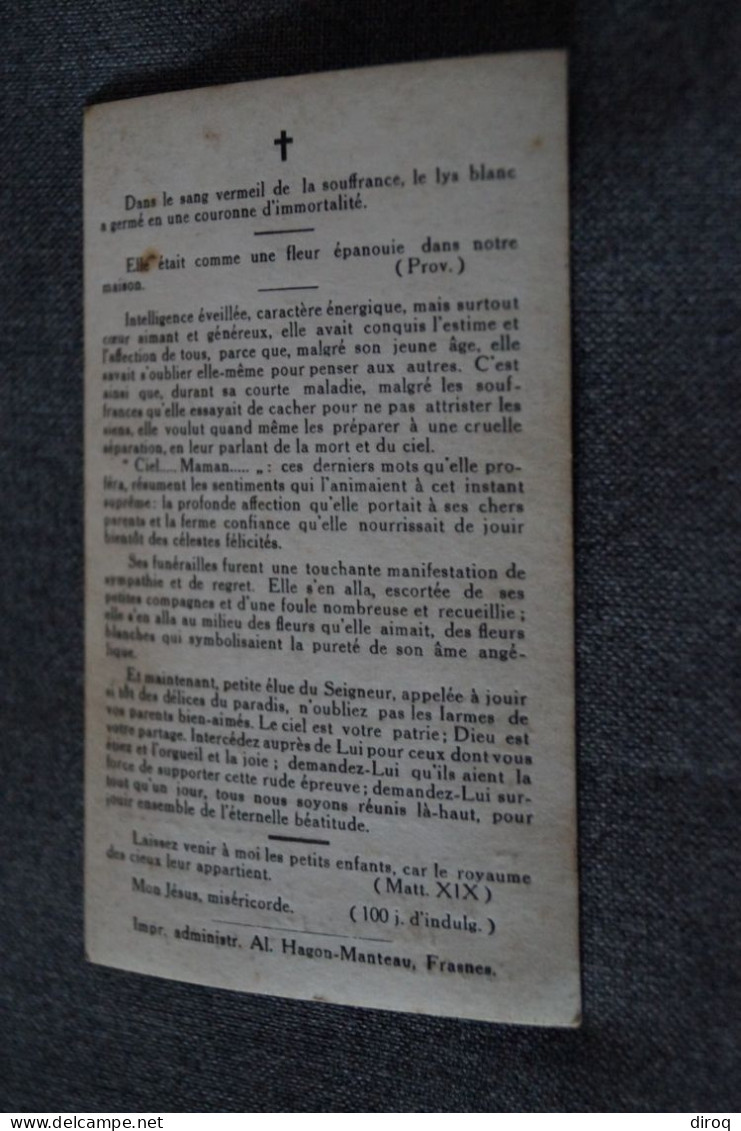 Terwagne Fernande,née à Liberchies En 1916 ,décédée En 1927 - Overlijden