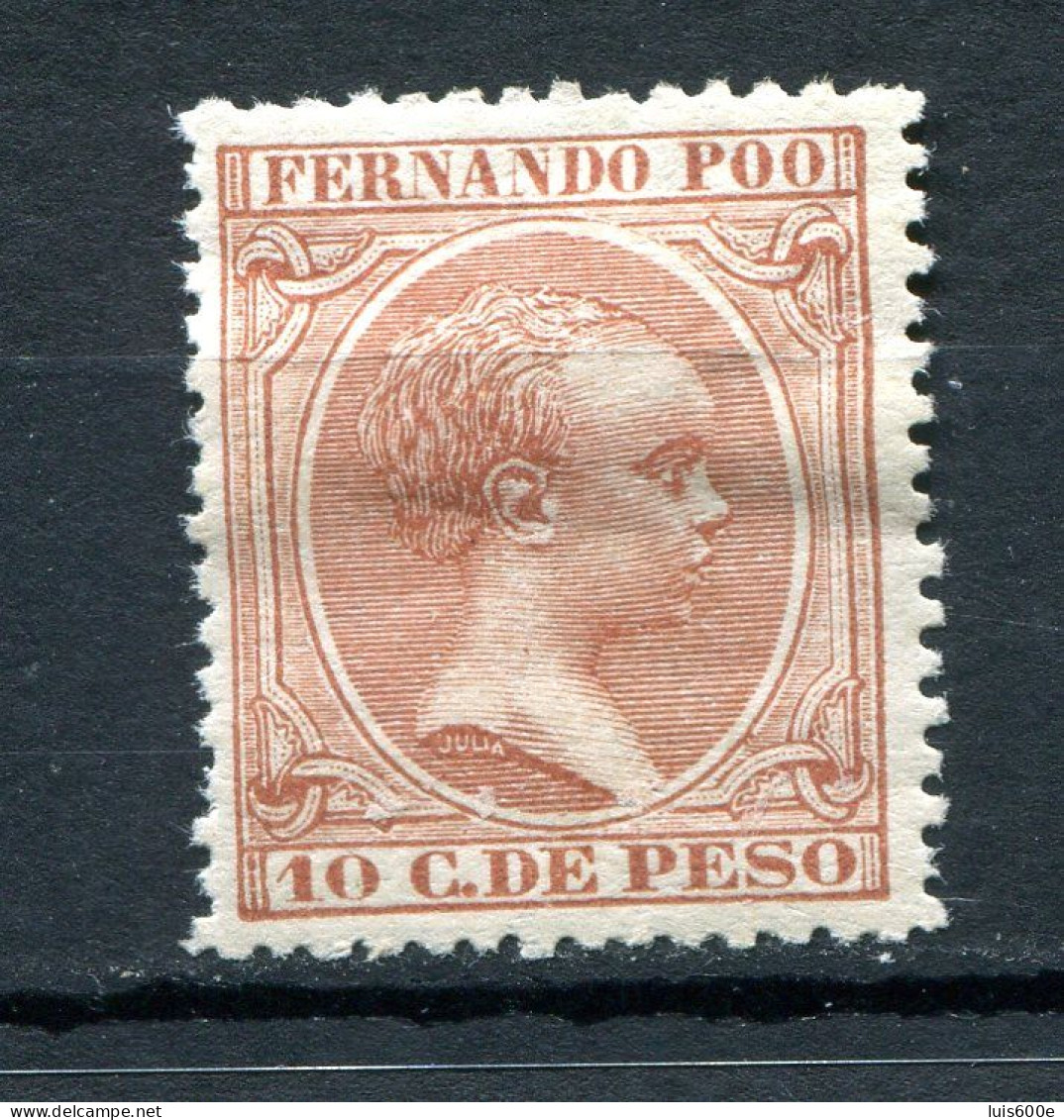 1894/96.FERNANDO POO.EDIFIL 19*.NUEVO CON FIJASELLOS(MH).CATALOGO 18€ - Fernando Po