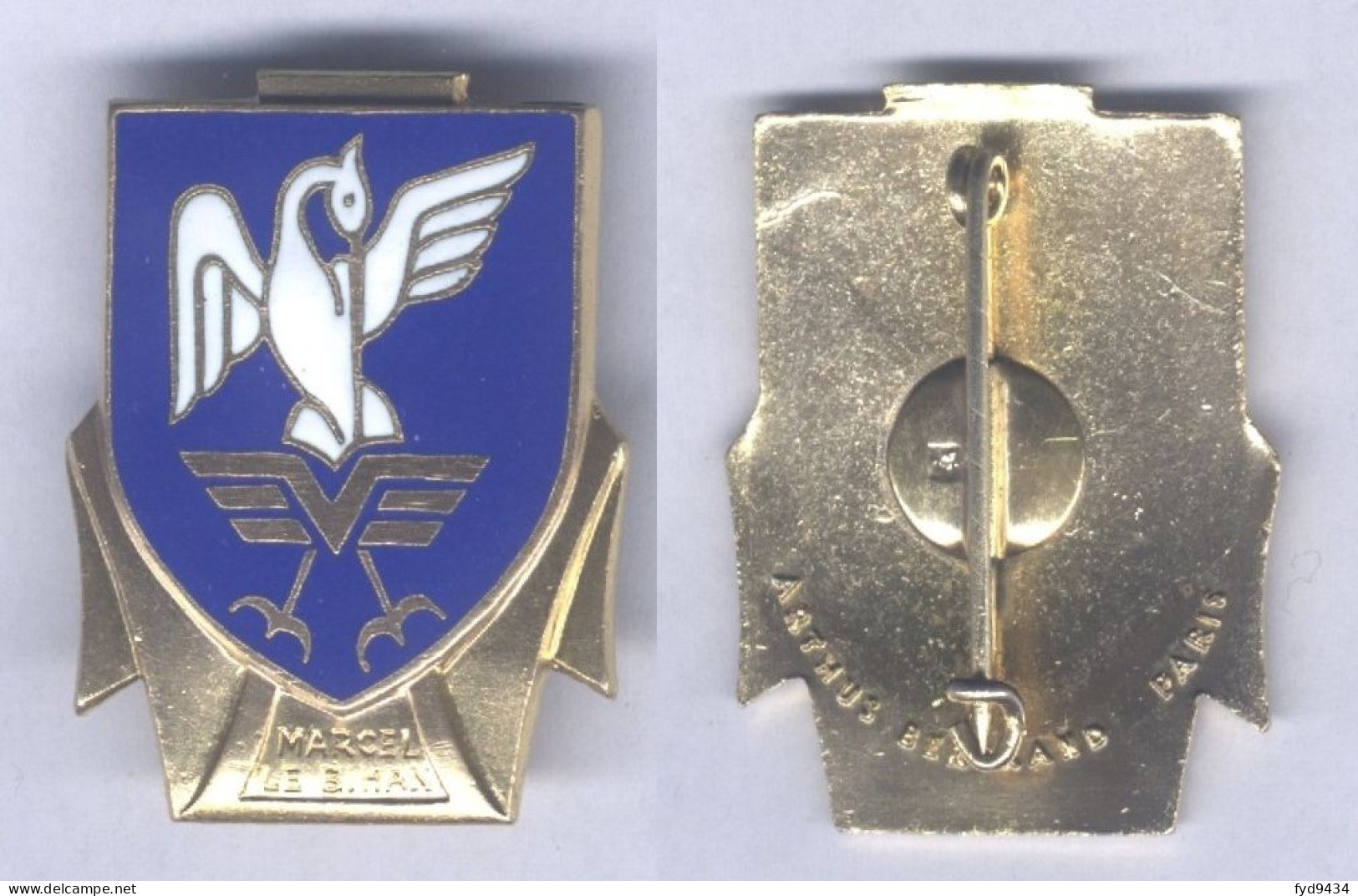 Insigne Du Navire Dépanneur D'Aviation Marcel Le Bihan - Marinera