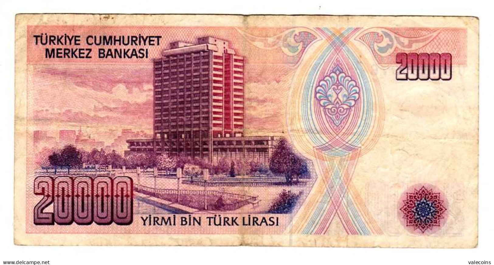 TURCHIA TURKEY - 20000 Lira - ND (1988) - P. 201 - Red And Blue Ornament - XF - Turquie