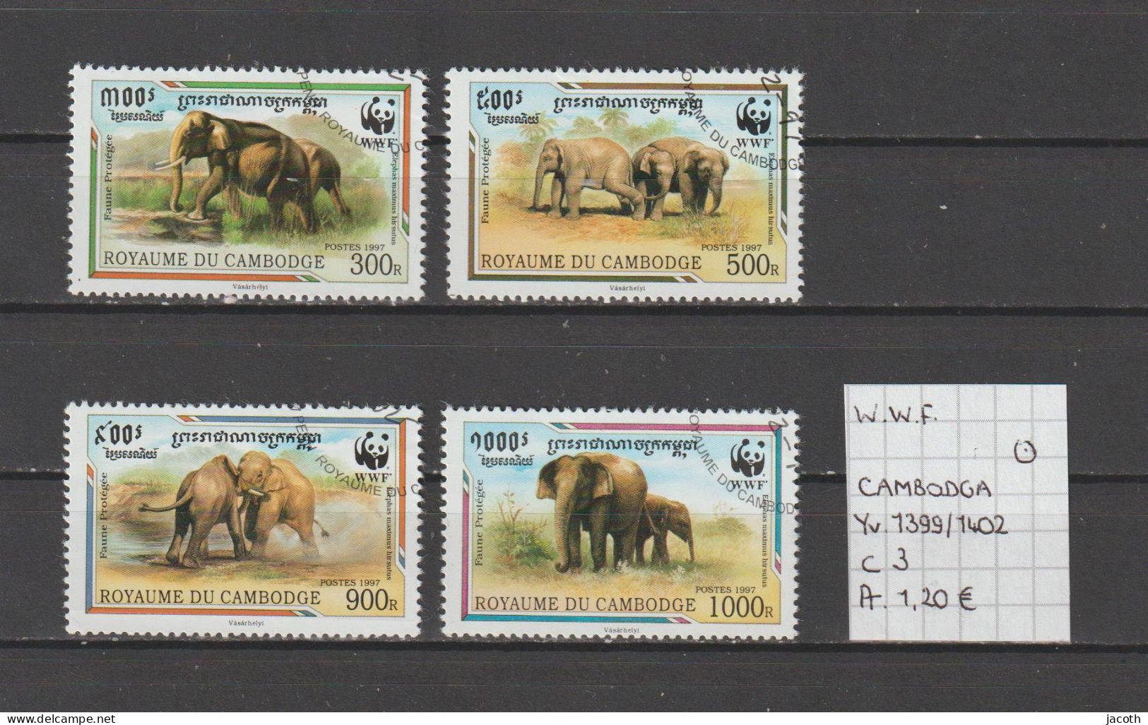 (TJ) W.W.F. - Cambodga YT 1399/1402 (gest./obl./used) - Usati