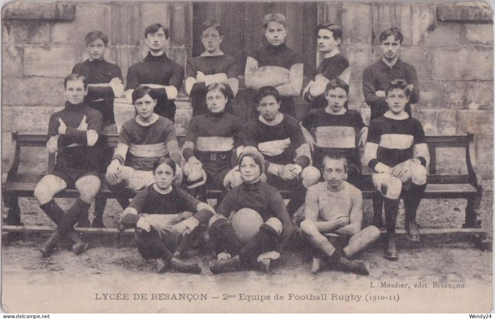 Besançon - Lycee - 2e Equipe Foot Rugby - 1910-11 - Besancon