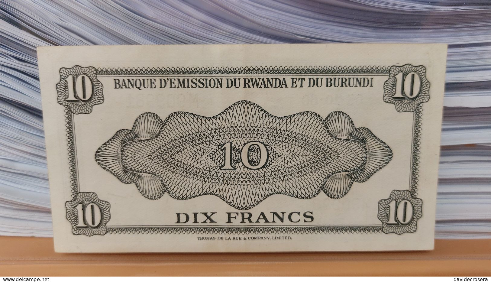 RWANDA-BURUNDI 10 FRANCS 1960 XF+ P2a ***RARE*** - Ruanda-Burundi