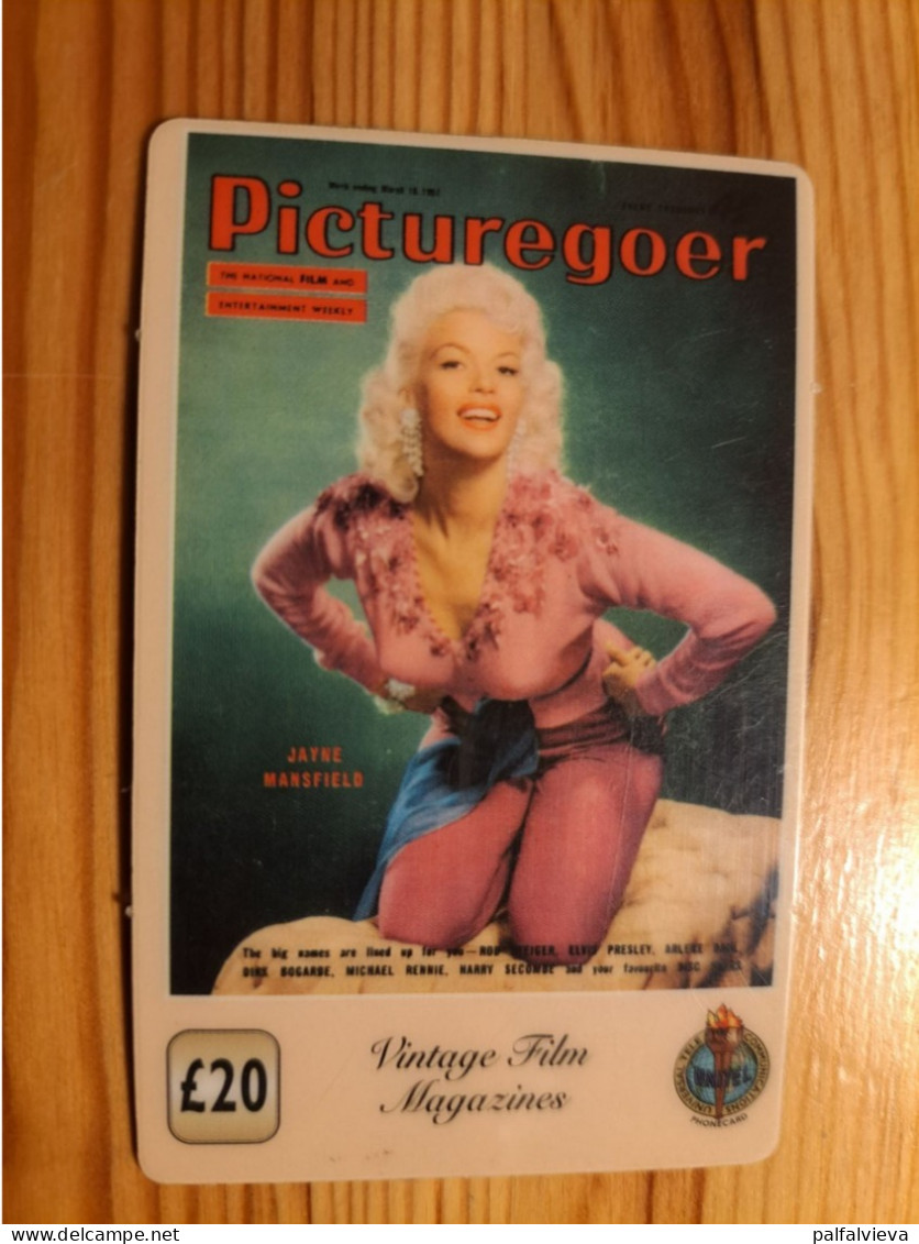 Prepaid Phonecard United Kingdom, Unitel - Cinema, Vintage Film Magazines, Jayne Mansfield - Emissioni Imprese