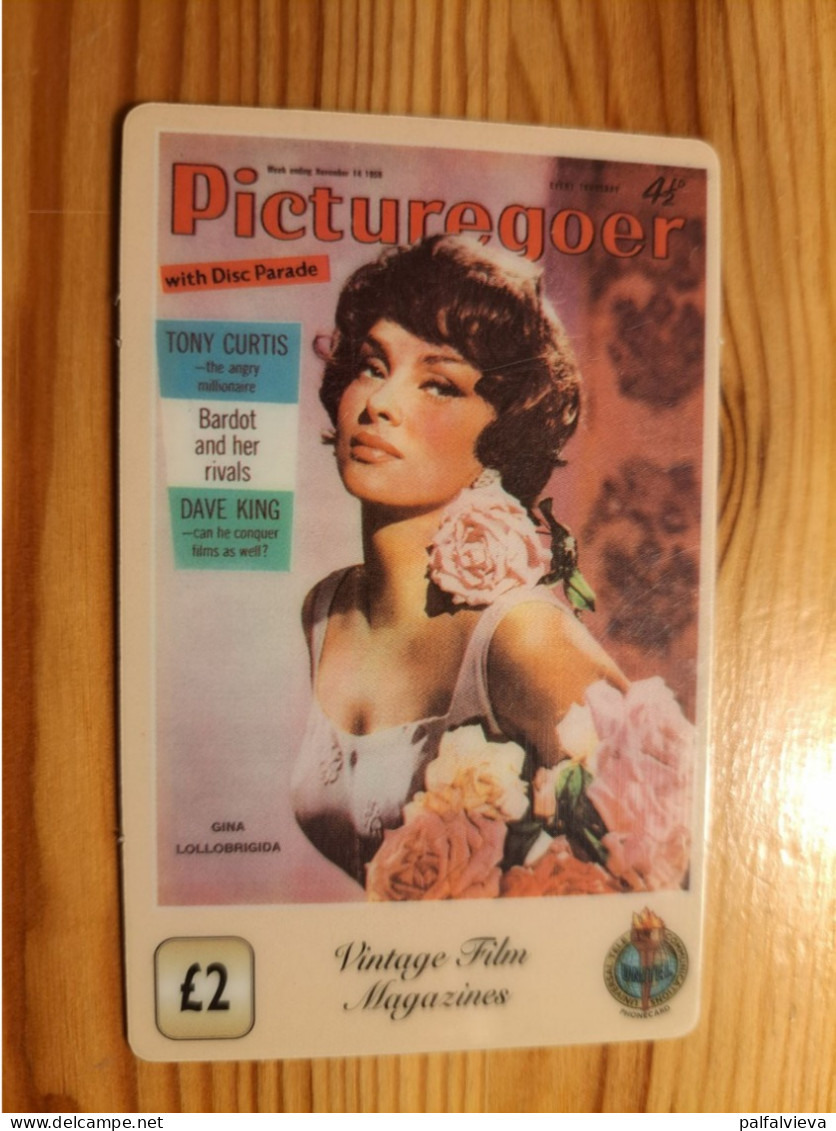 Prepaid Phonecard United Kingdom, Unitel - Cinema, Vintage Film Magazines, Gina Lollobrigida - Bedrijven Uitgaven