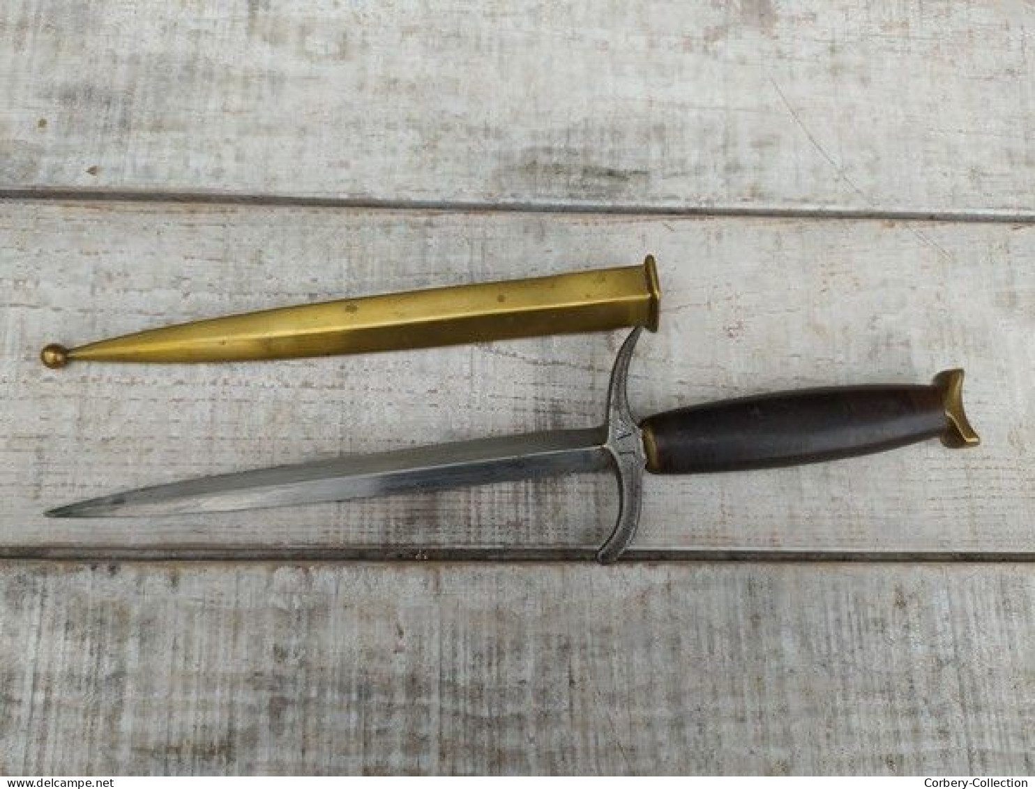 Ancienne Dague De Chasse Vénerie Monogramme - Armes Blanches