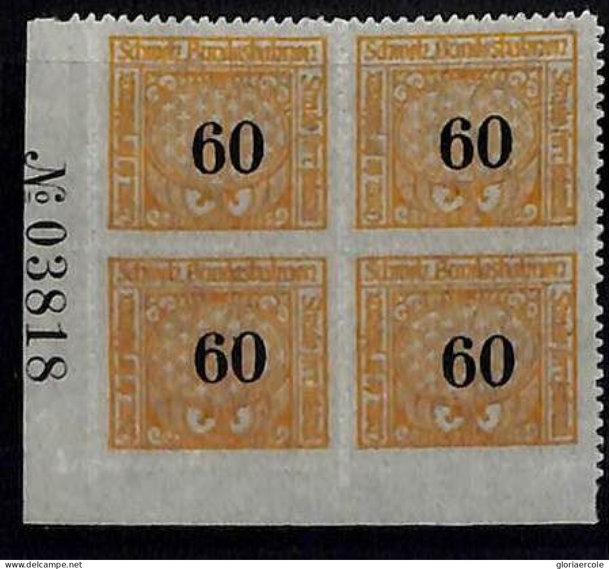 ZA0140b - SWITZERLAND - SBHV # 18Ab Block 4 - RAILWAY SERVICE STAMPS Mint MNH - - Ferrovie