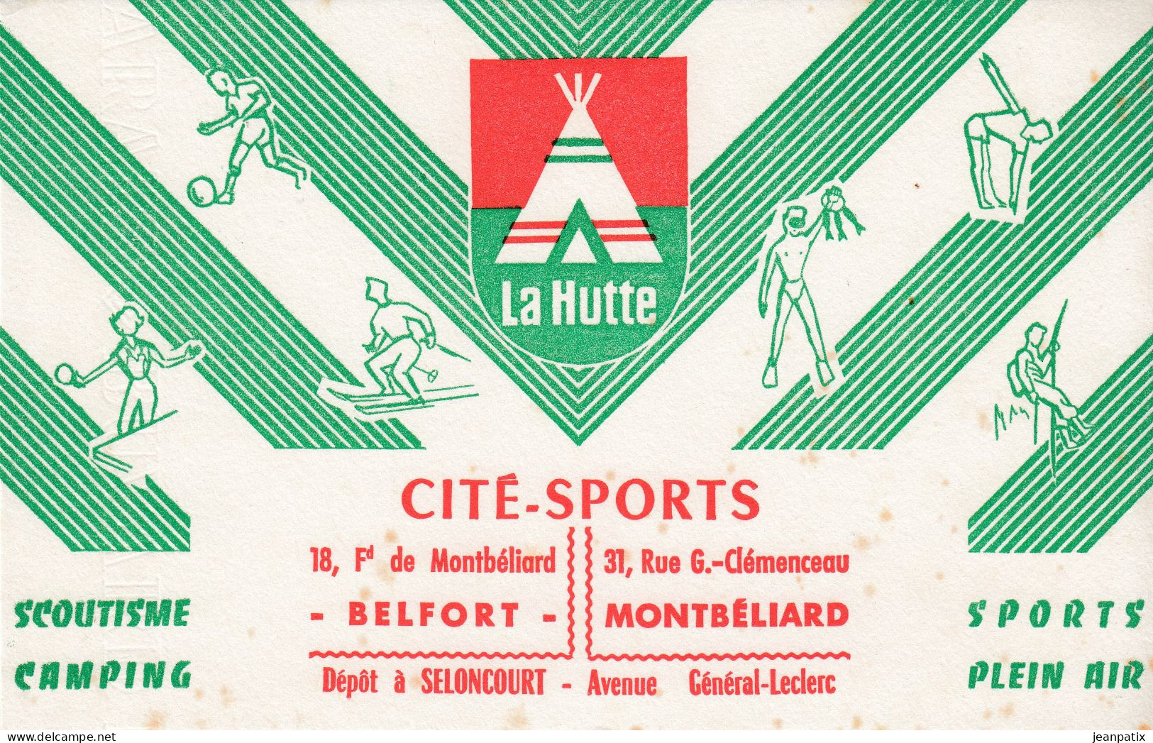 BUVARD & BLOTTER - LA HUTTE - Cité Sports - Scoutisme Camping - BELFORT - Montbéliard - Dépôt à Seloncourt - Chocolade En Cacao