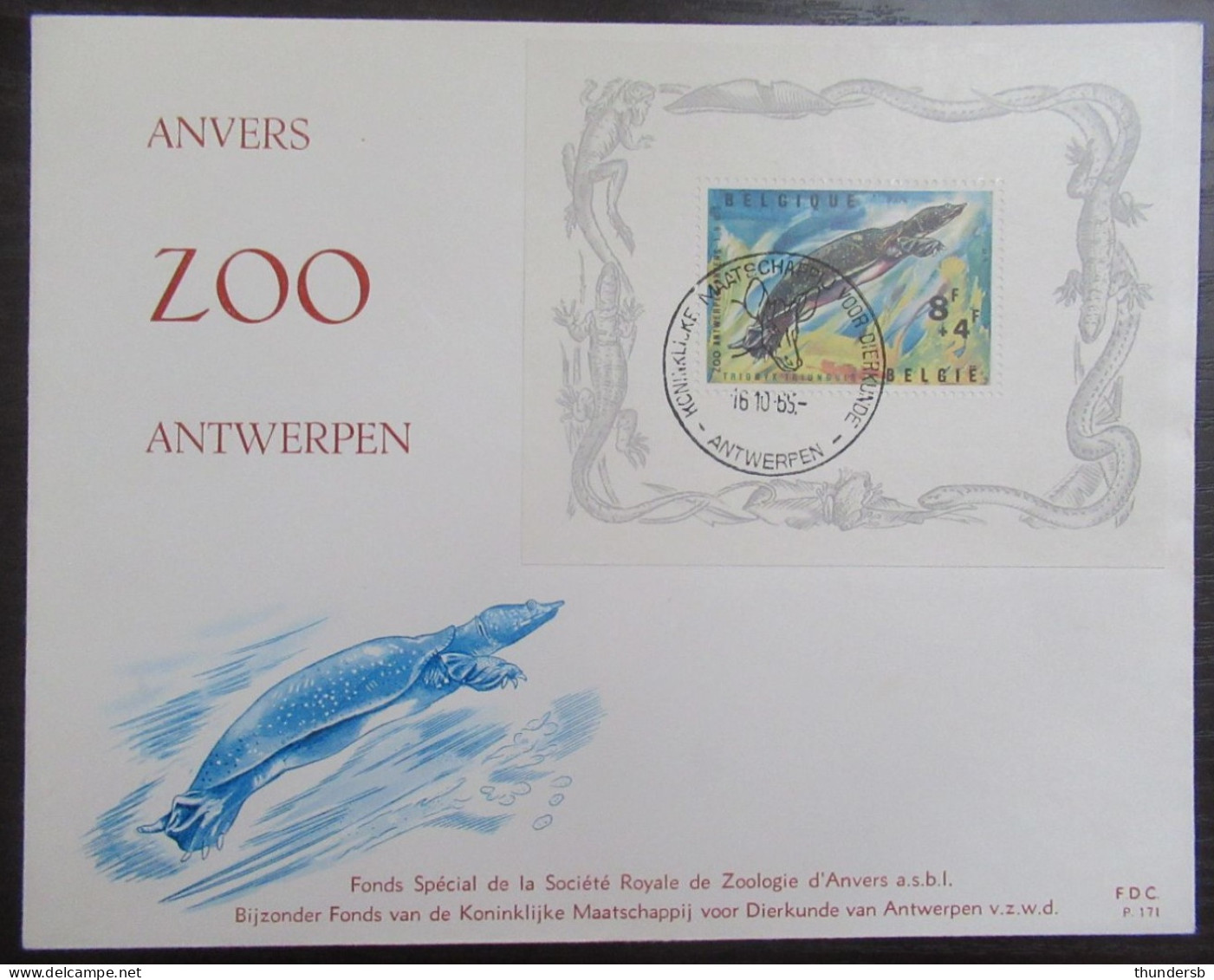 FDC BL39 'Zoo: Reptielen' - 1961-1970