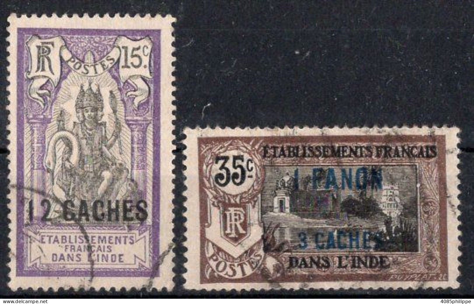 INDE Timbres-poste N°65 & 68 Oblitérés TB Cote : 2€75 - Oblitérés