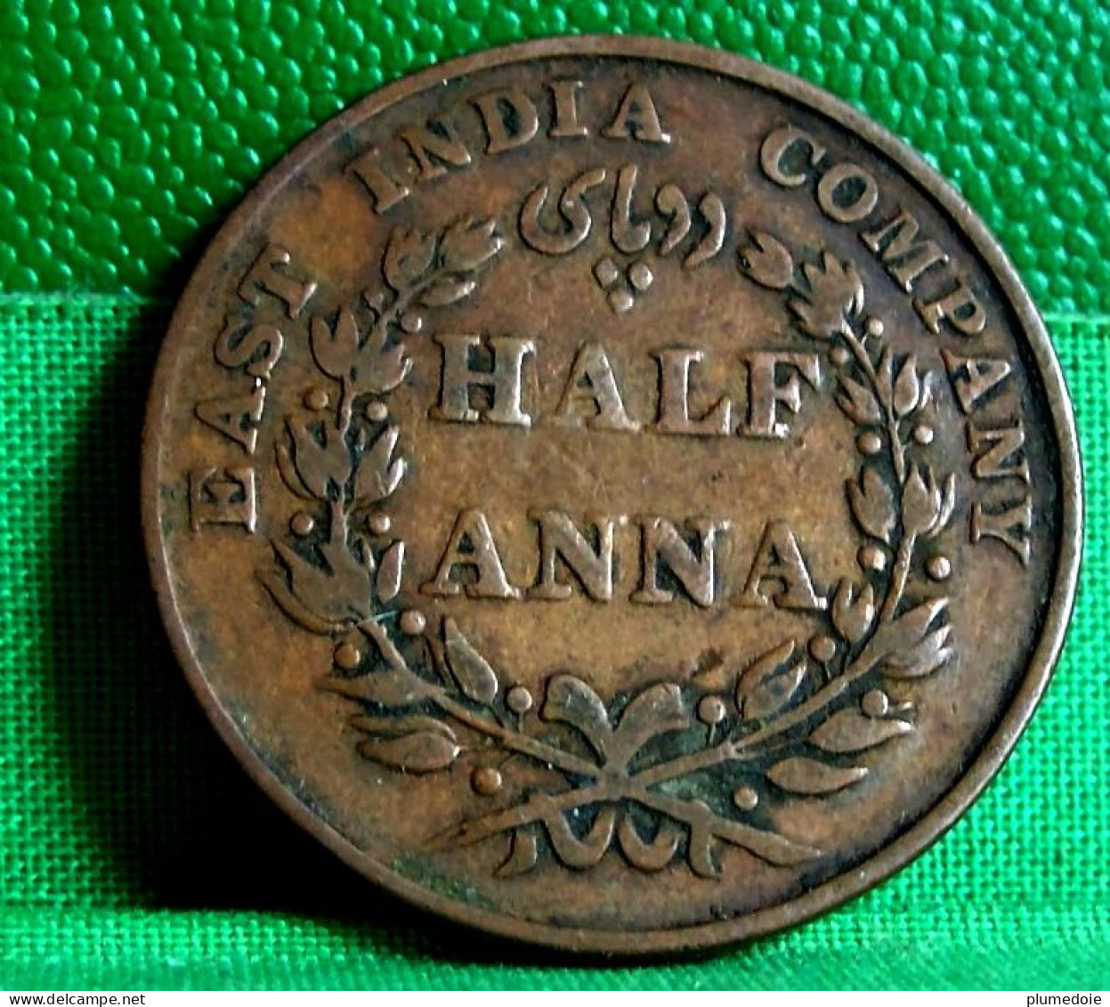 British East India Company HALF ANNA 1835  COLONIAL COIN - Colonie