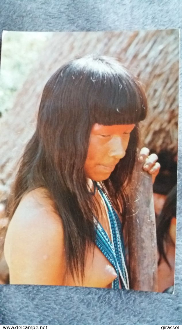 CPSM  INDIENNE FEMME SEIN NU RESERVE XINGU AMERIQUE BRASIL BRESIL NATIVO AMAZONIE  ETHNIQUE ET CULTURE MERCATOR 16 FOTO - Amerika