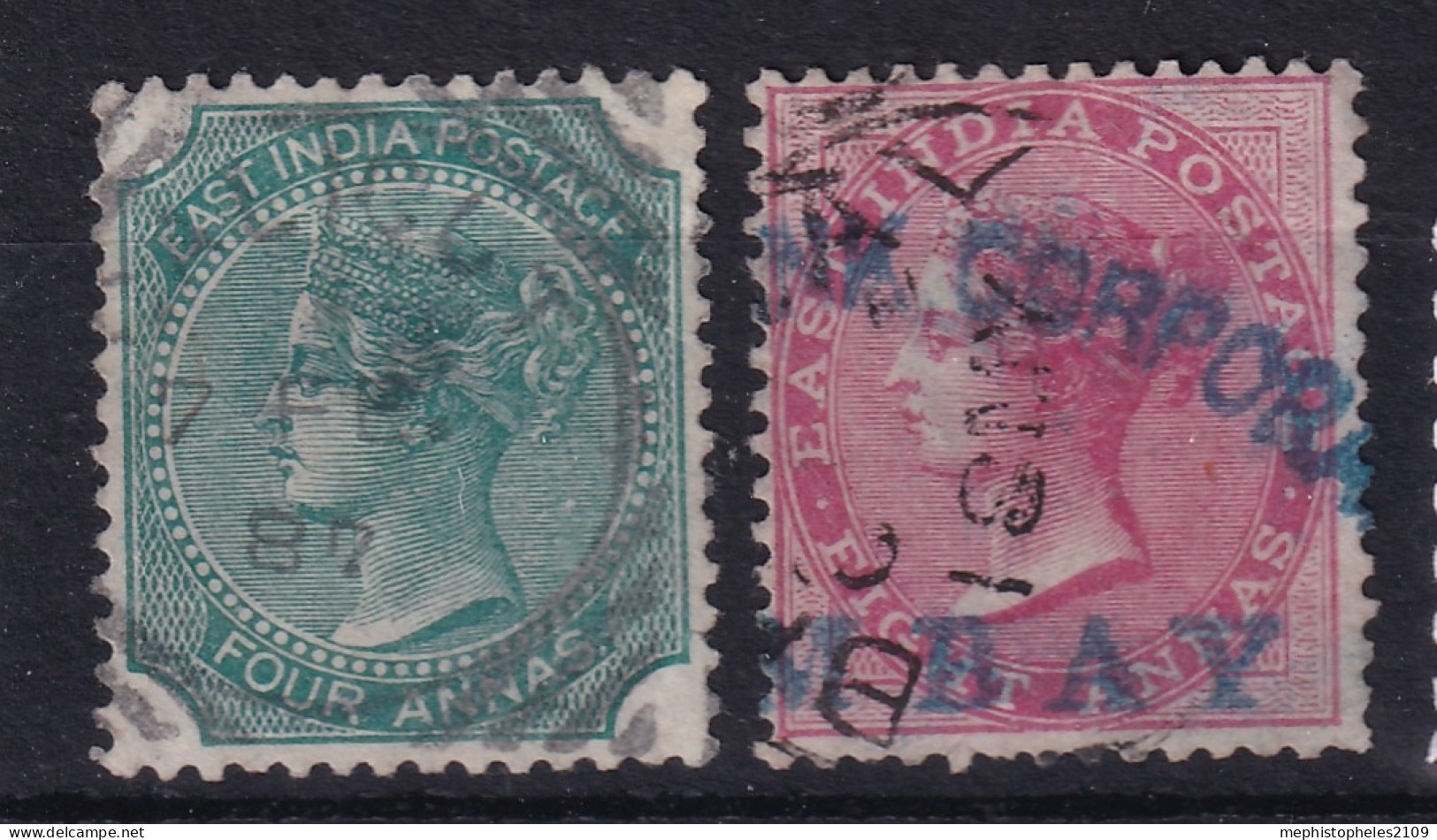 INDIA 1866 - Canceled - SG# 69, 73 - 1858-79 Compagnia Delle Indie E Regno Della Regina