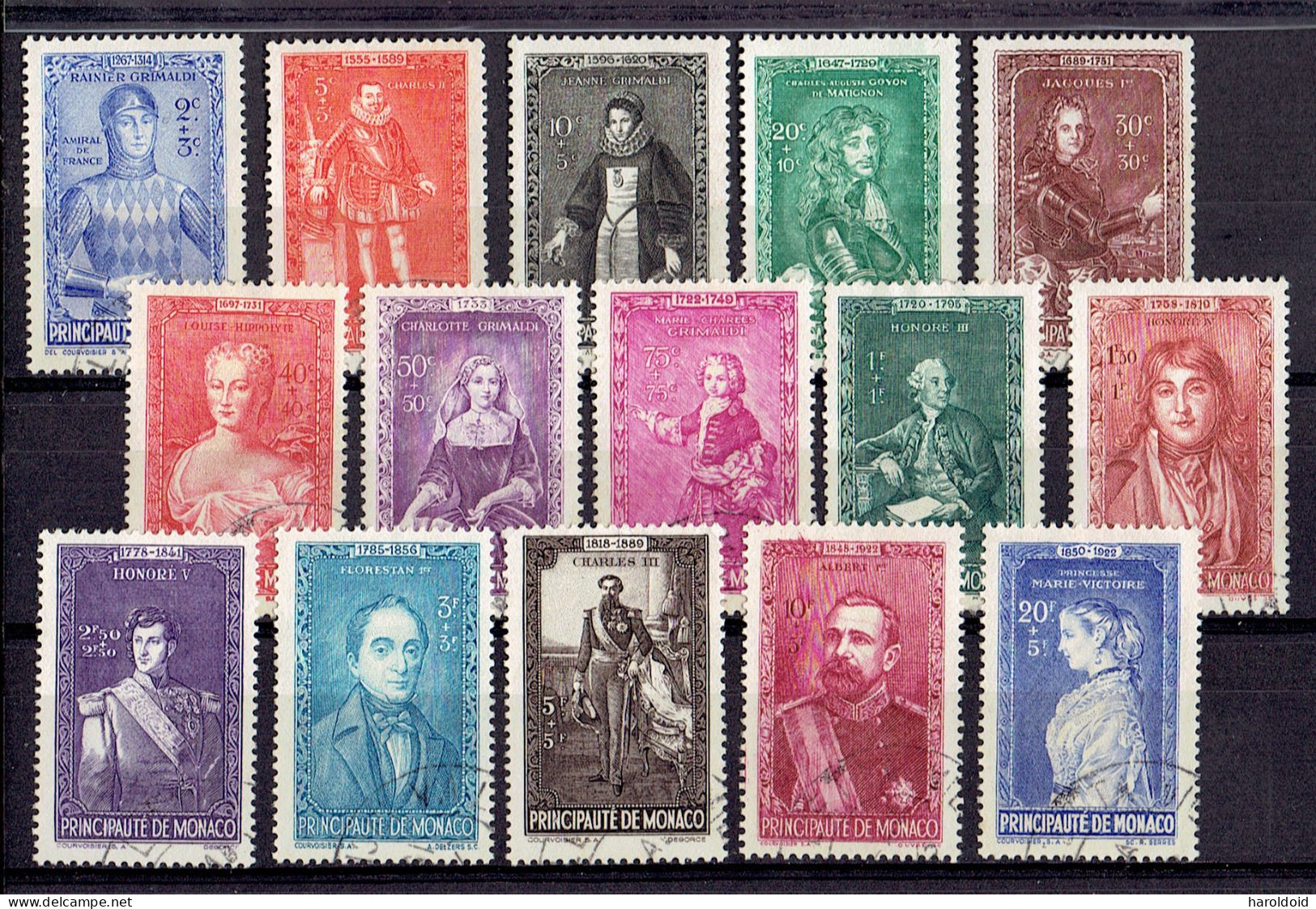 MONACO - N°234/248 OB TB - Used Stamps