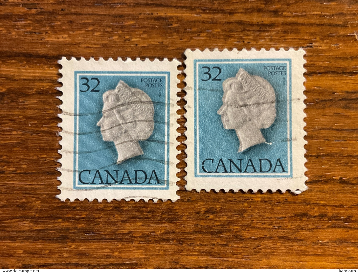 Canada PRINT ERROR Mi 873 / Yv 837 / SG869c : Queen’s Head In Double Impression (right Stamp) - Abarten Und Kuriositäten