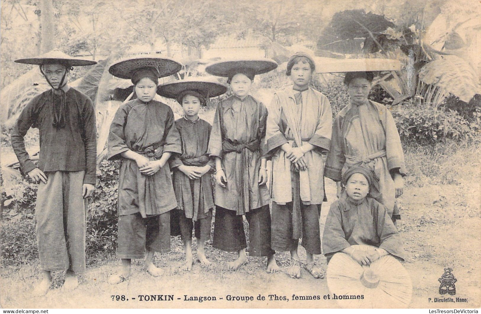 Tonkin - Langson - Groupe De Thos - Femmes Et Hommes - Carte Postale Ancienne - Vietnam