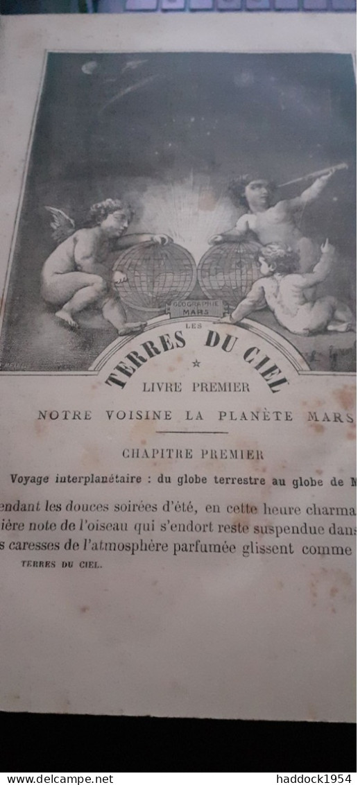 Les Terres Du Ciel Voyage Astronomique Sur Les Autres Mondes CAMILLE FLAMMARION Flammarion 1884 - Astronomia