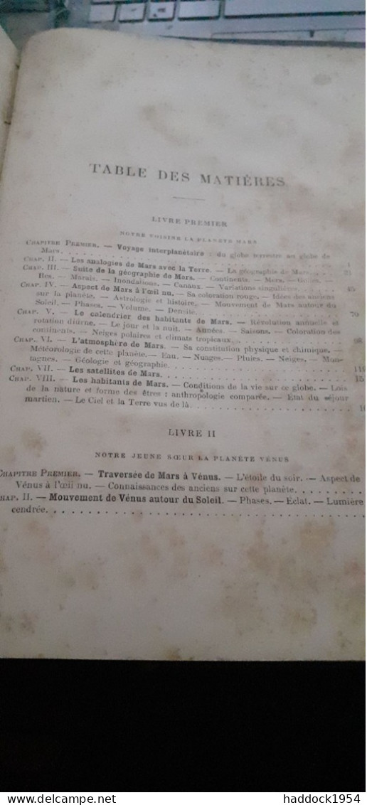 Les Terres Du Ciel Voyage Astronomique Sur Les Autres Mondes CAMILLE FLAMMARION Flammarion 1884 - Sterrenkunde