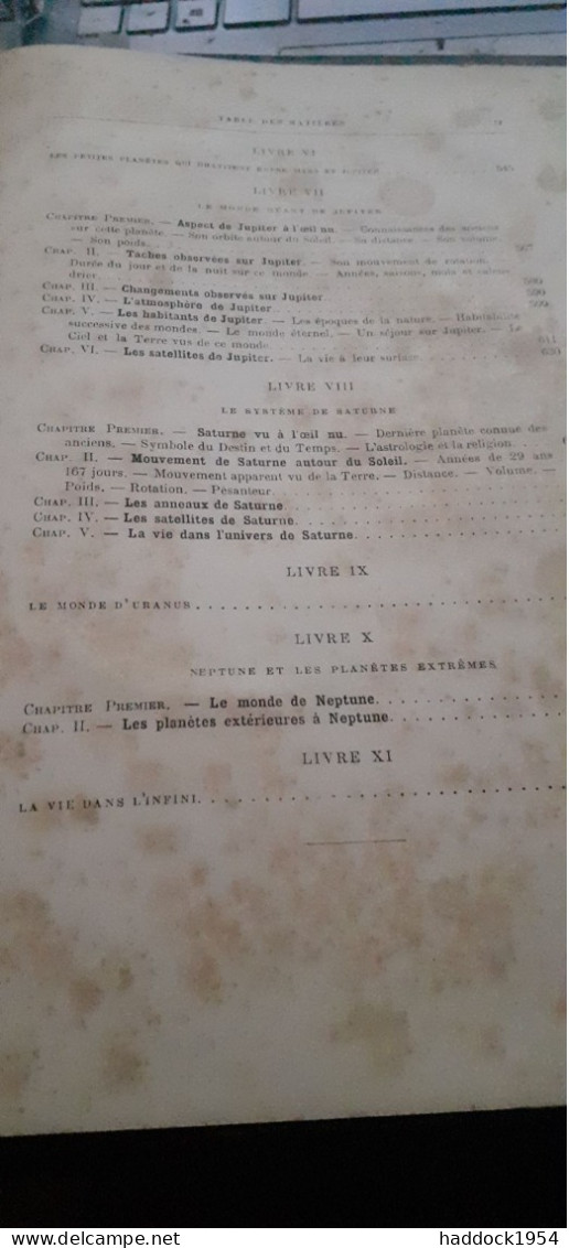 Les Terres Du Ciel Voyage Astronomique Sur Les Autres Mondes CAMILLE FLAMMARION Flammarion 1884 - Sterrenkunde