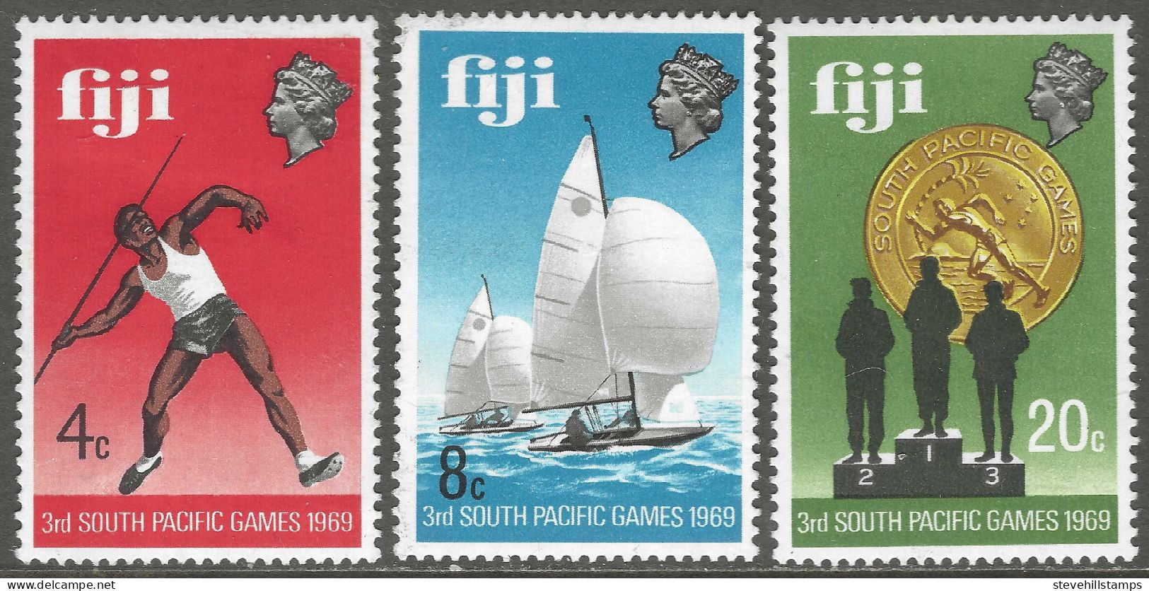 Fiji. 1969 Third South Pacific Games, Port Moresby. MH Complete Set. SG 411-413 - Fiji (...-1970)