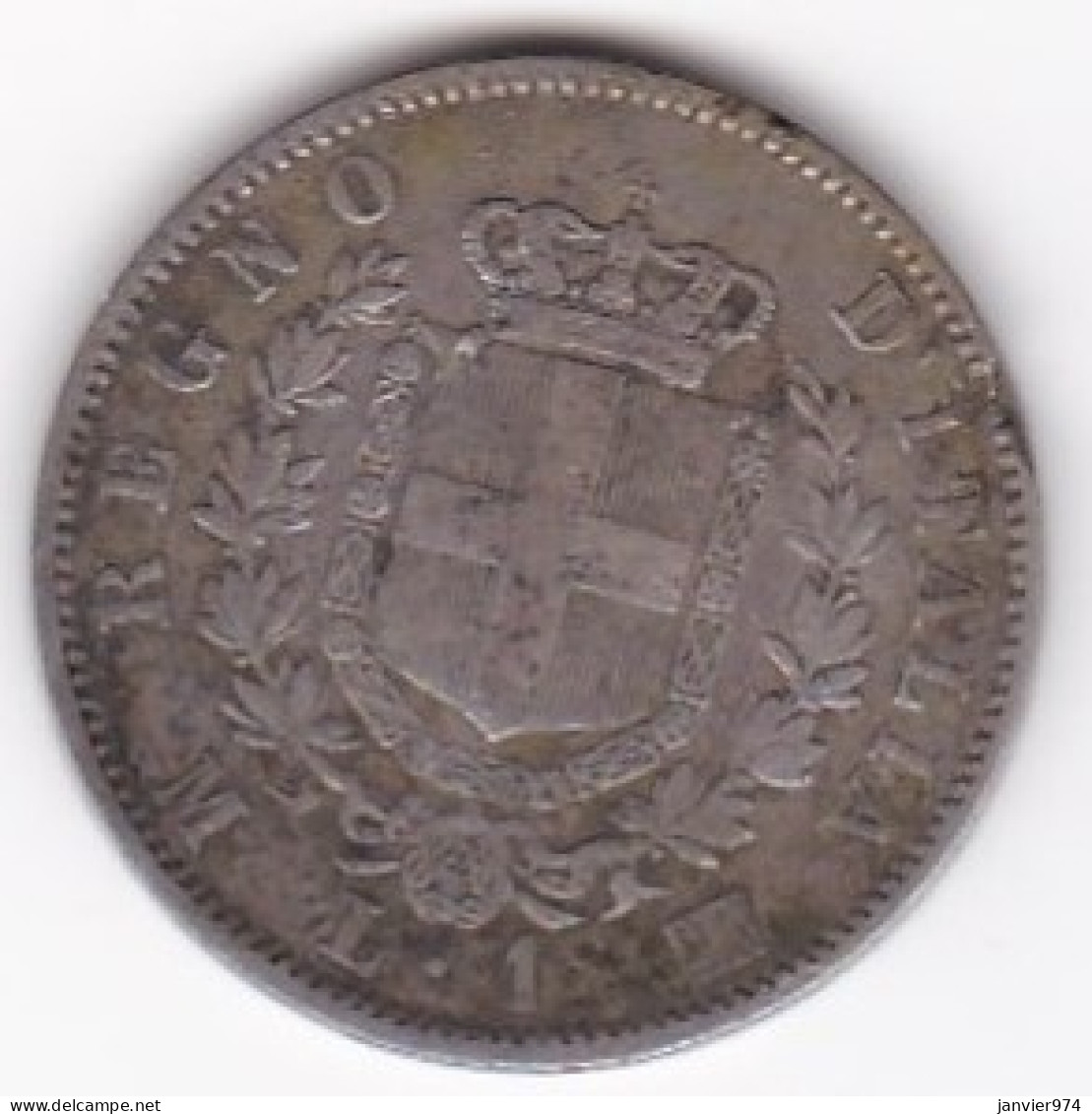 1 Lira Stemma 1863 M Milano , Vittorio Emanuele II , En Argent - 1861-1878 : Víctor Emmanuel II