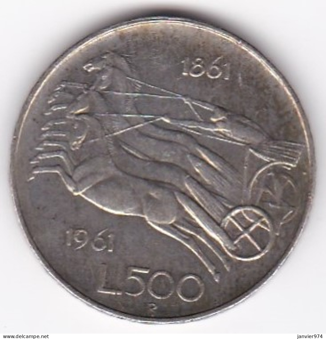 500 Lire 1961. Anniversaire Unification De L’Italie 1861 – 1961, En Argent - 500 Lire
