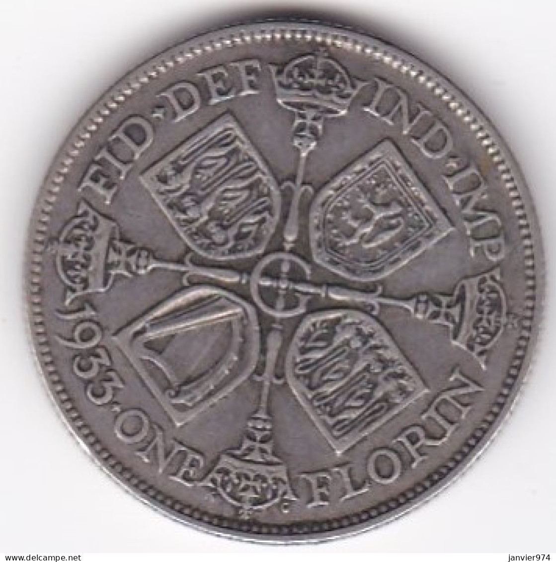 Grande Bretagne.1 Florin 1933. George V, En Argent, KM# 834 - J. 1 Florin / 2 Shillings