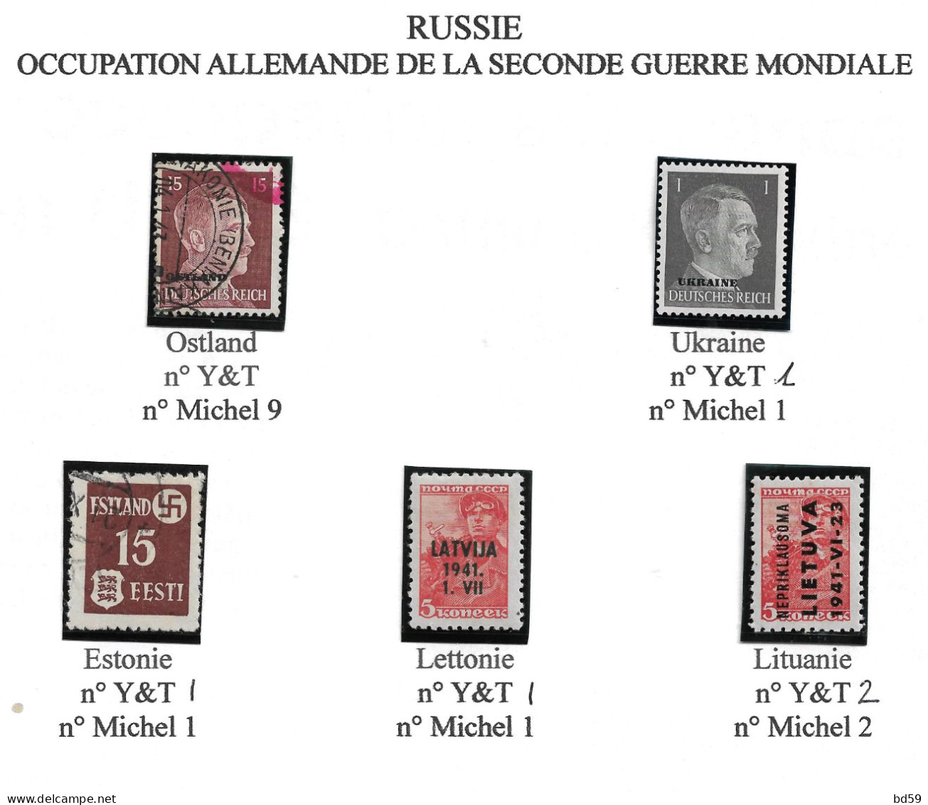RUSSIE Occupation Allemande De 1941 - 1941-43 Occupation Allemande