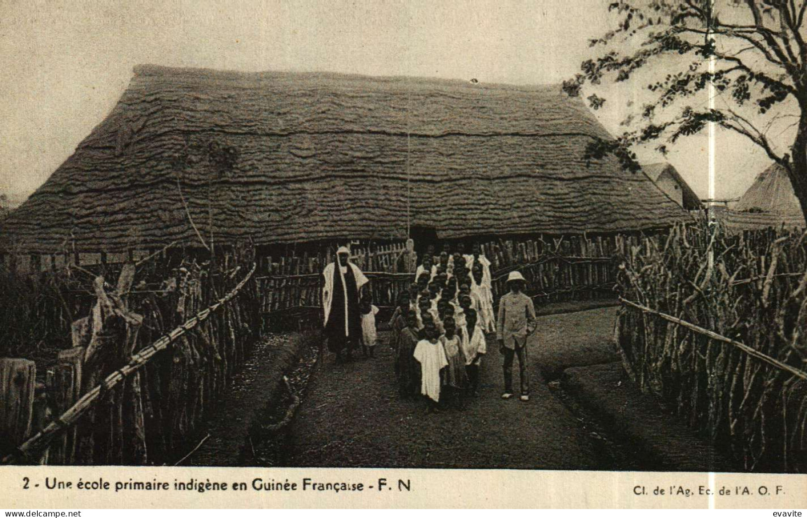 Afrique  Guinée Française  - Une Ecole Primaire Indigène - Guinée Française