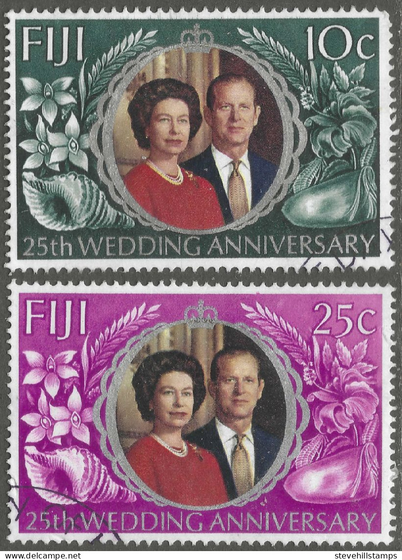 Fiji. 1972 Royal Silver Wedding. Used Complete Set. SG 474-475 - Fidji (1970-...)