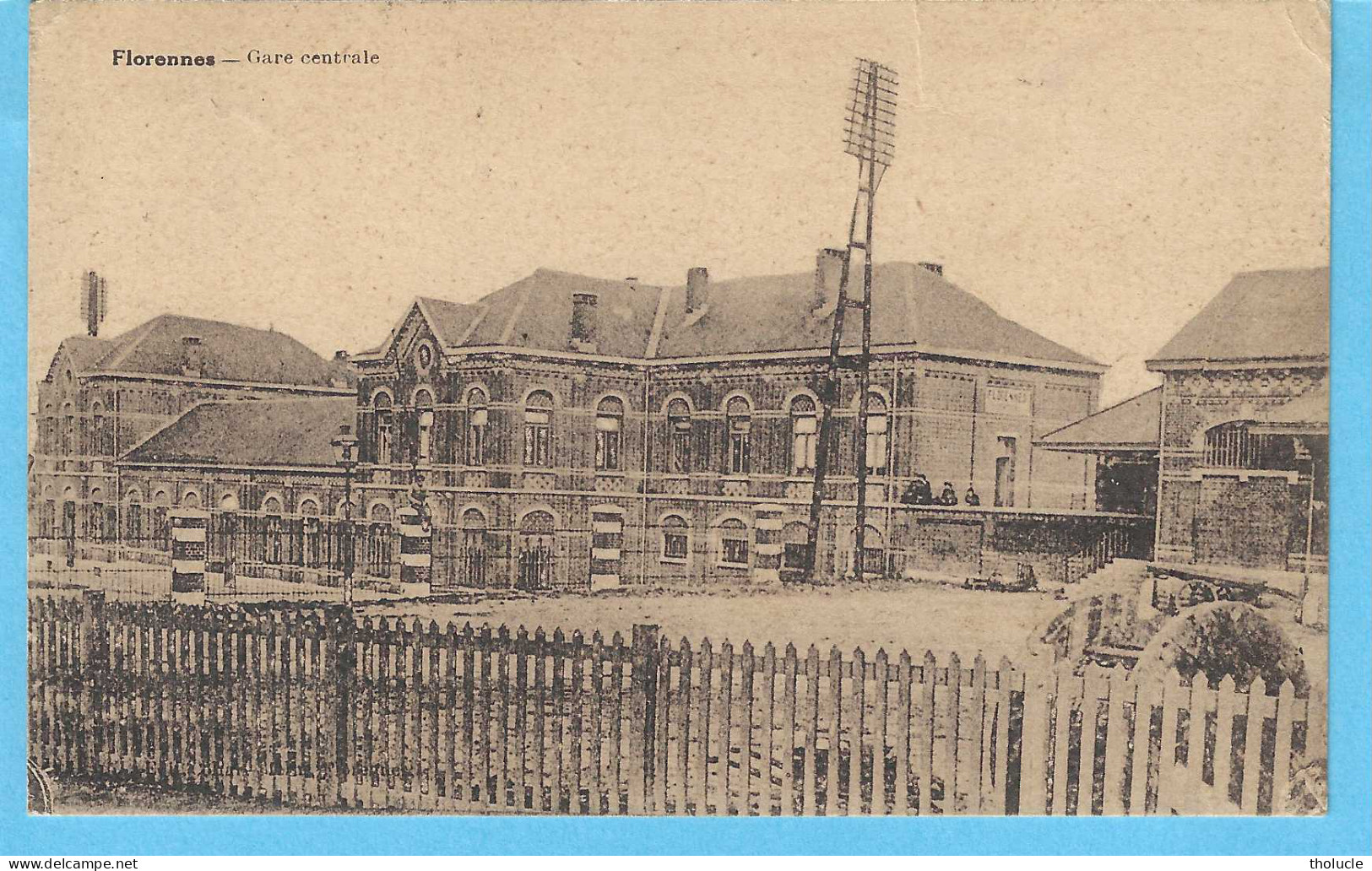 Florennes-( Province De Namur)-écrite En 1930-La Gare Centrale-Timbre "Lion Héraldique" 5c Bleu-gris COB 279- 1929-1932 - Florennes