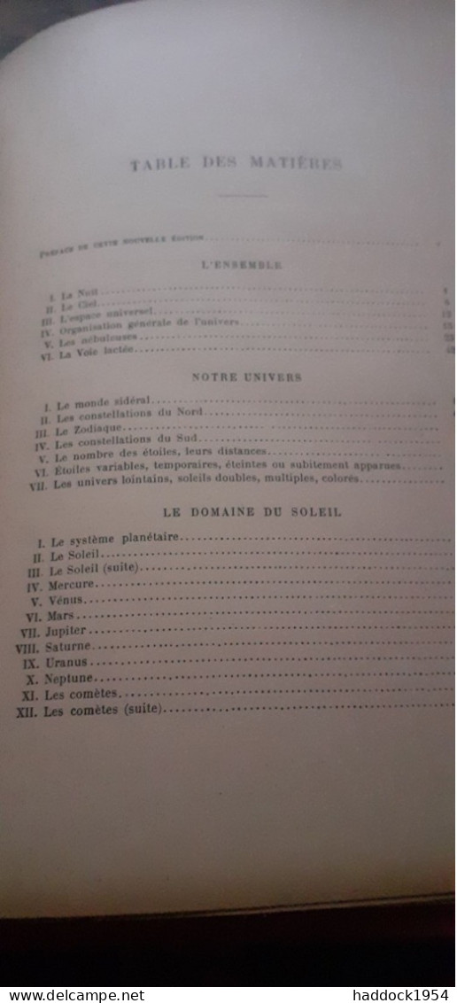 Les Merveilles Célestes Lectures Du Soir CAMILLE FLAMMARION Hachette 1902 - Astronomía