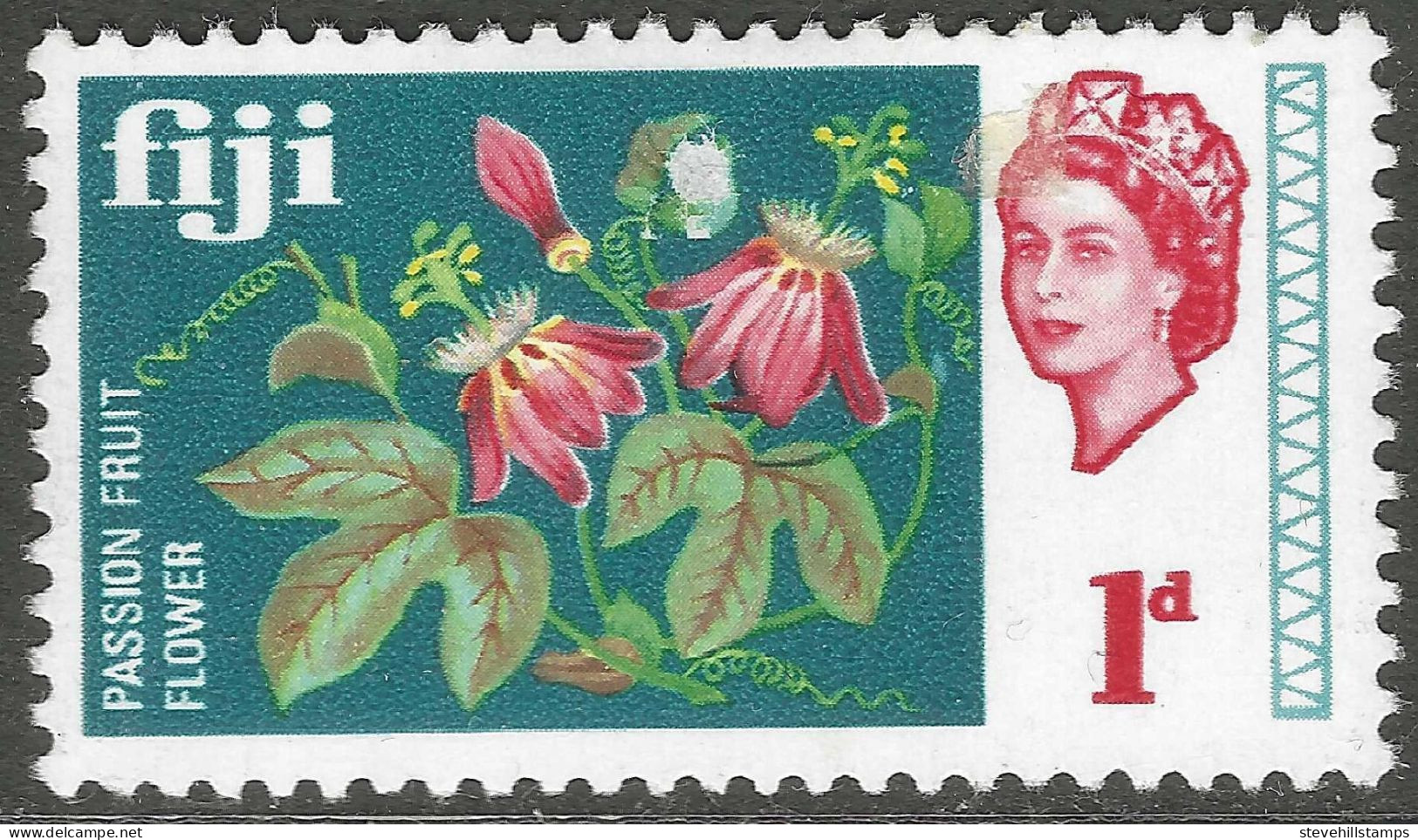 Fiji. 1968 QEII. 1d MH. SG 372 - Fiji (...-1970)