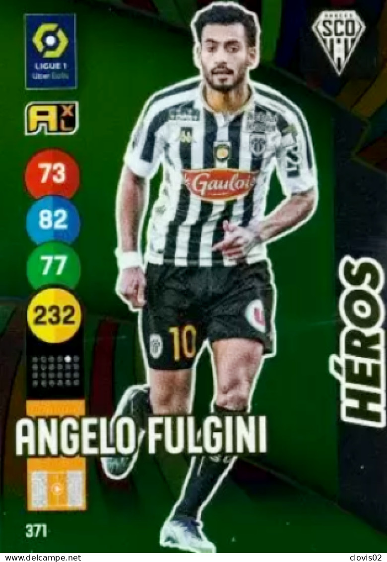 371 Angelo Fulgini - Héros - Angers SCO - Panini Adrenalyn XL LIGUE 1 - 2021-2022 Carte Football - Trading Cards