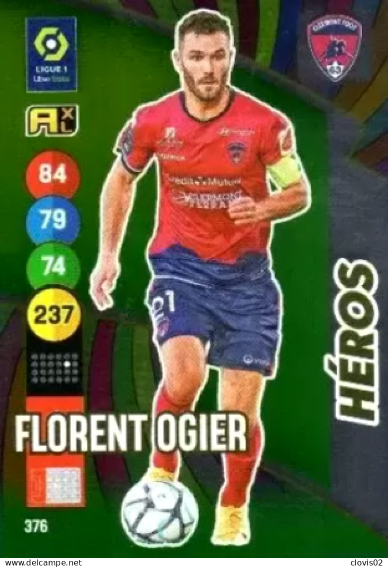 376 Florent Ogier - Héros - Clermont Foot 63 - Panini Adrenalyn XL LIGUE 1 - 2021-2022 Carte Football - Trading Cards