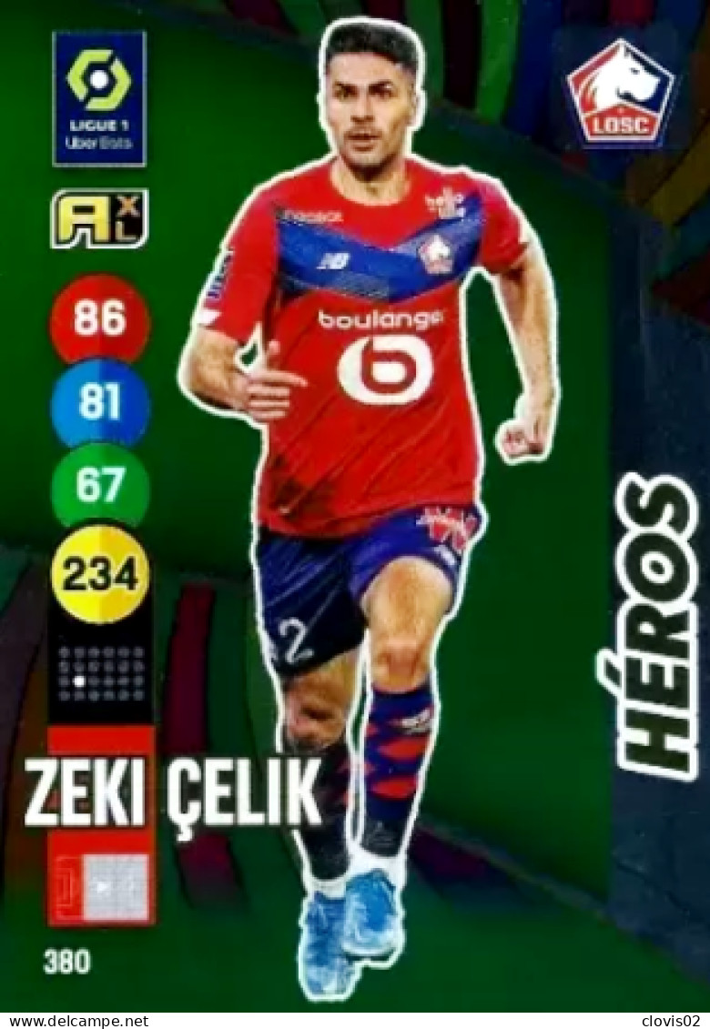 380 Zeki Celik - Héros - LOSC Lille - Panini Adrenalyn XL LIGUE 1 - 2021-2022 Carte Football - Trading Cards