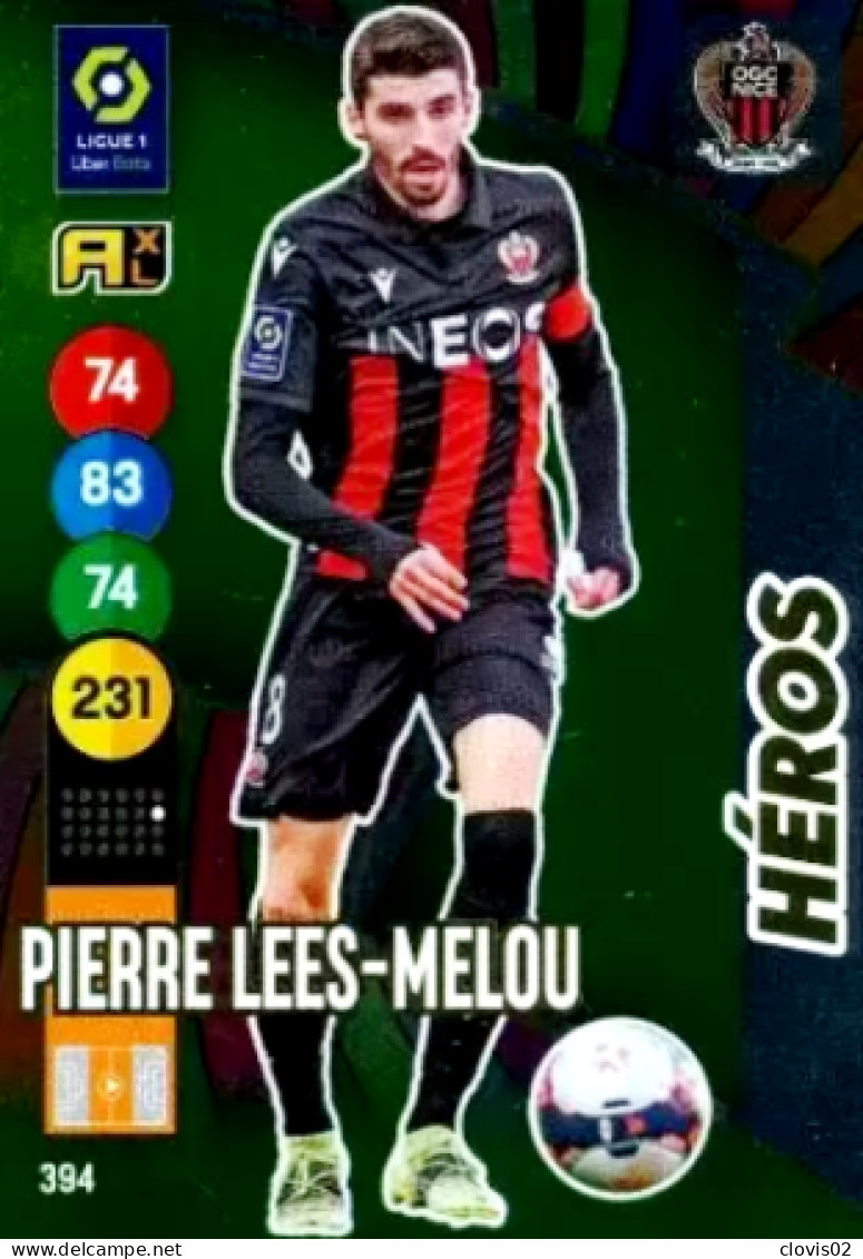 394 Pierre Lees-Melou - Héros - OGC Nice - Panini Adrenalyn XL LIGUE 1 - 2021-2022 Carte Football - Trading Cards