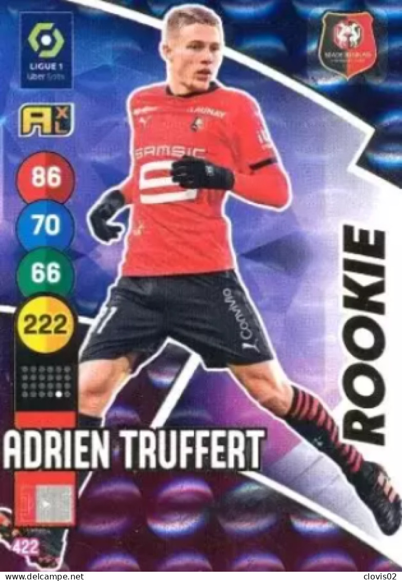 422 Adrien Truffert - Rookie - Stade Rennais FC - Panini Adrenalyn XL LIGUE 1 - 2021-2022 Carte Football - Trading Cards