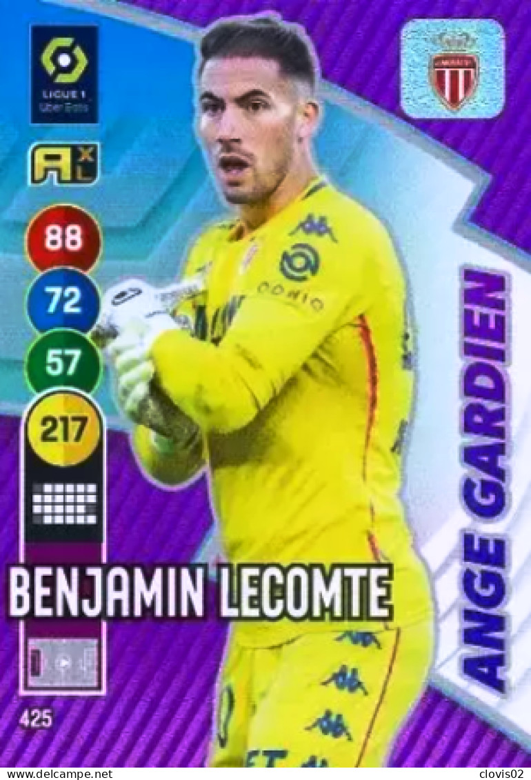 425 Benjamin Lecomte - Ange Gardien - AS Monaco - Panini Adrenalyn XL LIGUE 1 - 2021-2022 Carte Football - Trading Cards