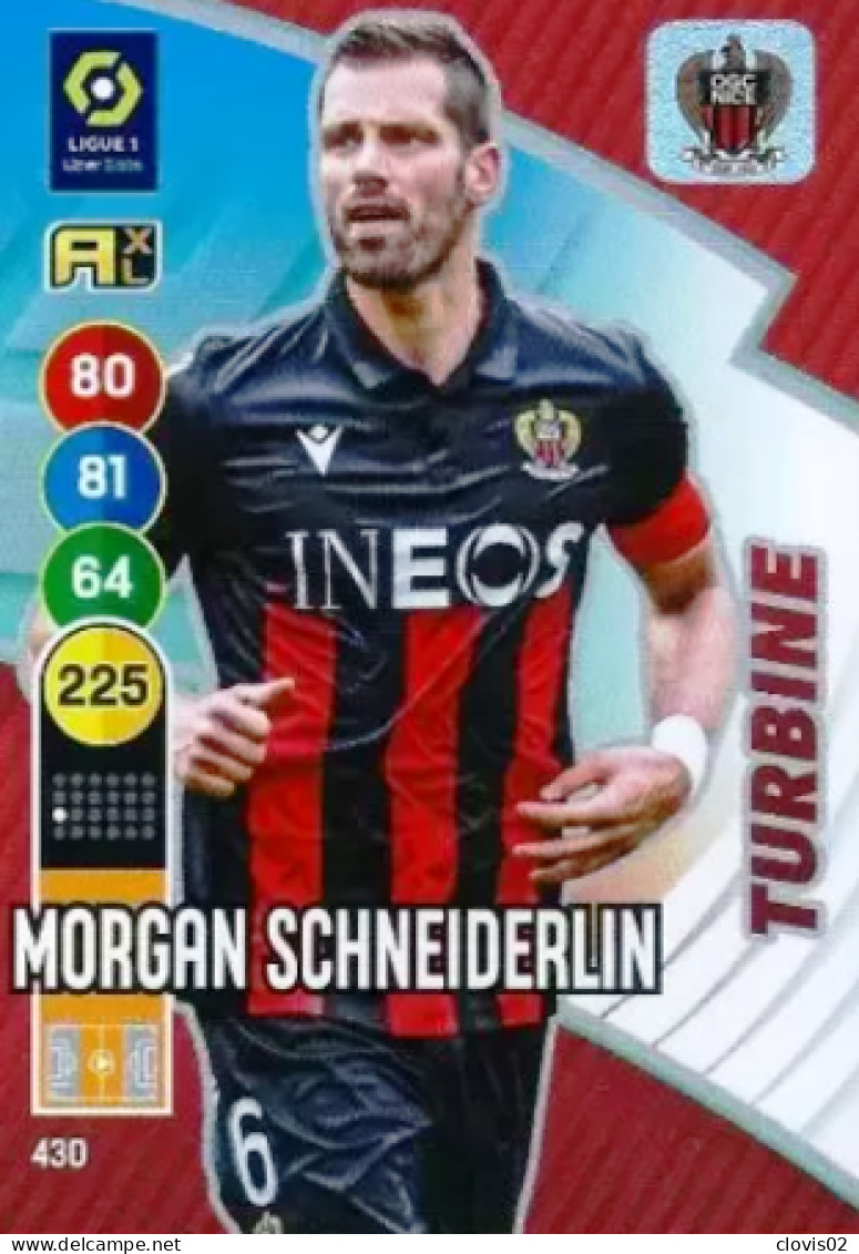 430 Morgan Schneiderlin - Turbine - OGC Nice - Panini Adrenalyn XL LIGUE 1 - 2021-2022 Carte Football - Trading Cards