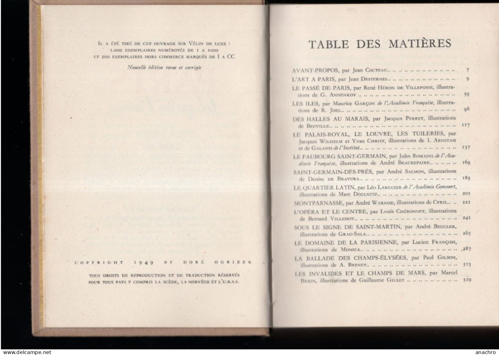 PARIS Illustré 1949 Tel Quon L'aime Préface Jean COCTEAU - Ile-de-France