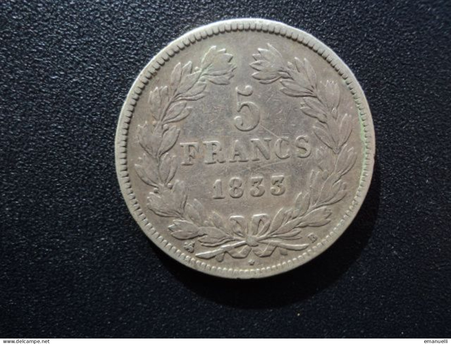 FRANCE : 5 FRANCS   1833 B   *    F.324 / KM 678 / KM 748.2     TB - 5 Francs