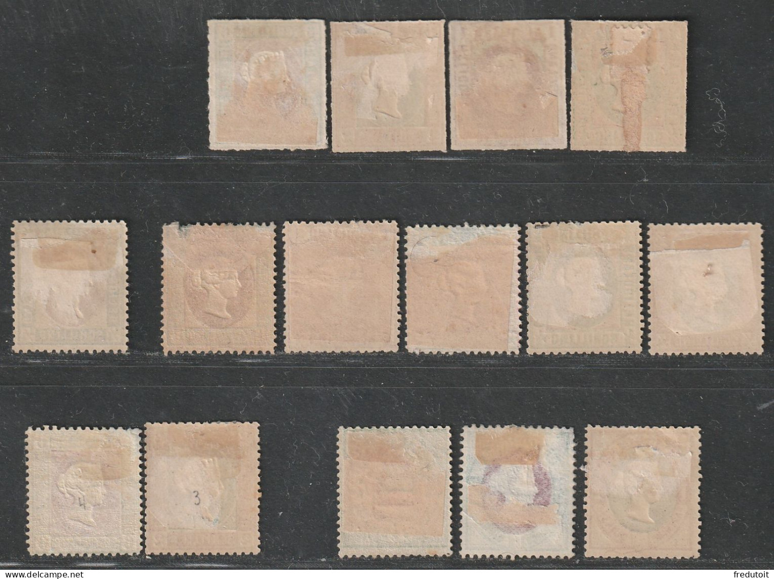 HELIGOLAND - LOT De 15 Timbres * Pour études (1867-75) - Heligoland (1867-1890)