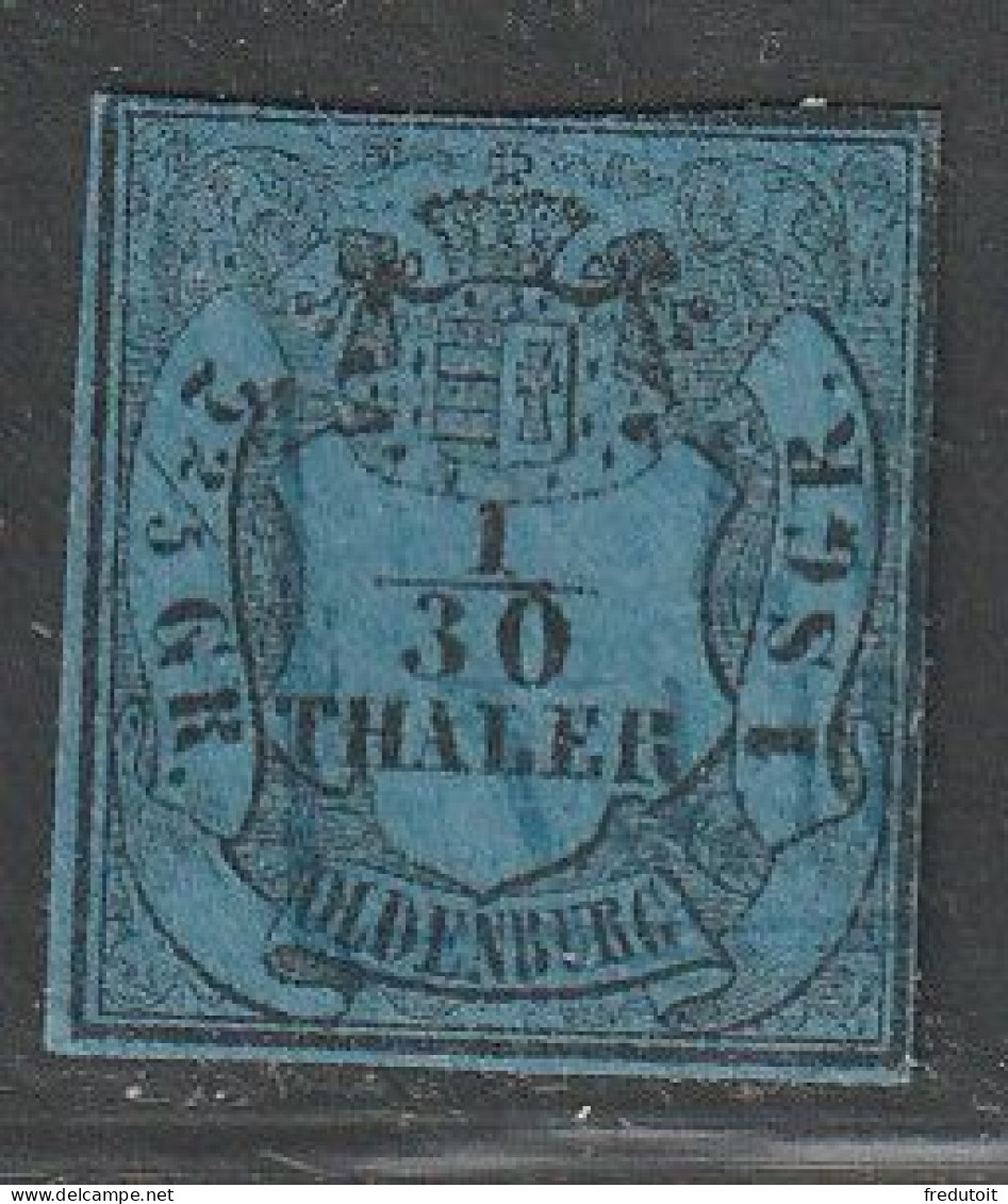 OLDENBOURG - N°2 Obl (1852-55) 1/30 T Bleu - Oldenburg