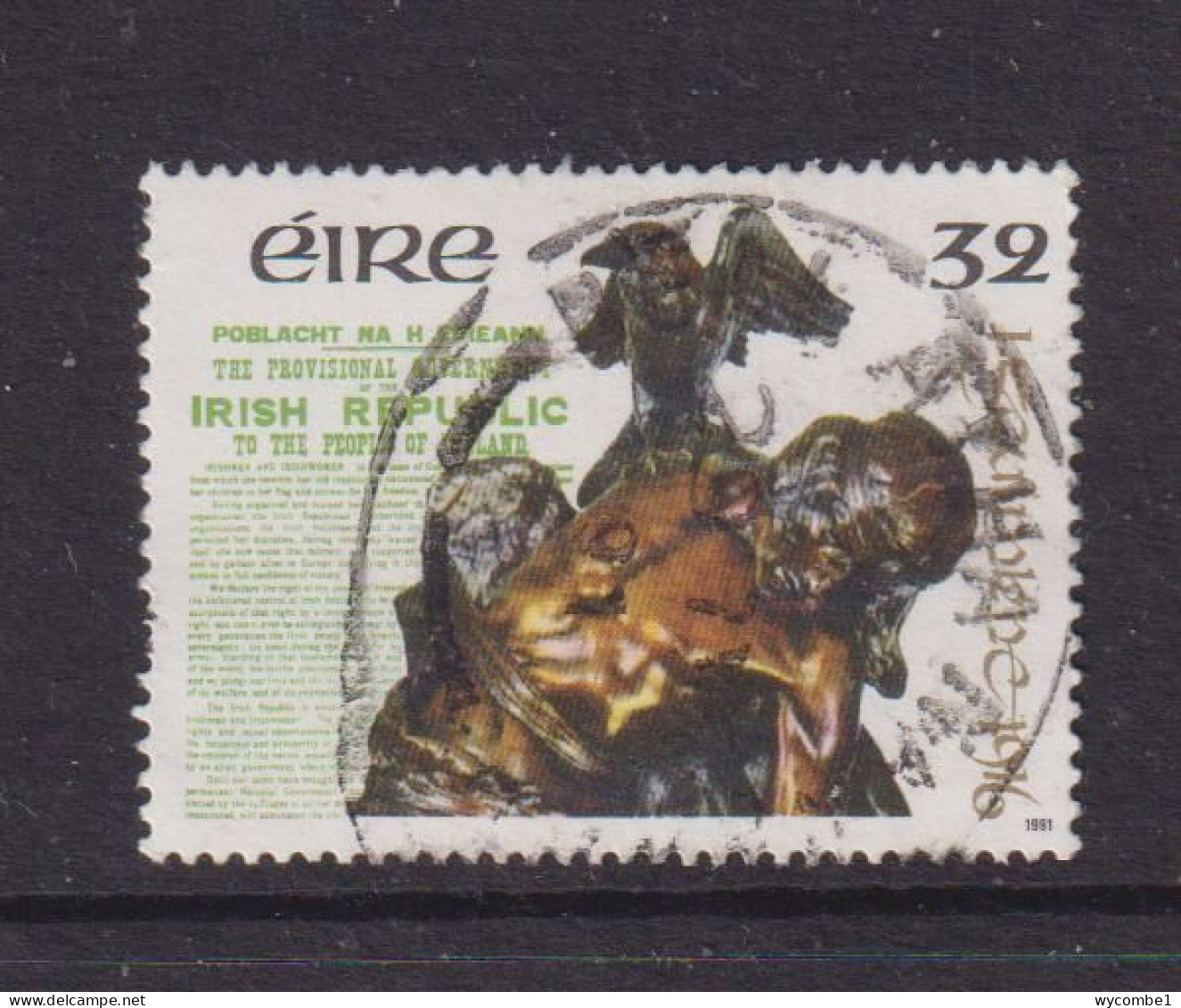 IRELAND - 1991  Easter Rising  32p Used As Scan - Oblitérés